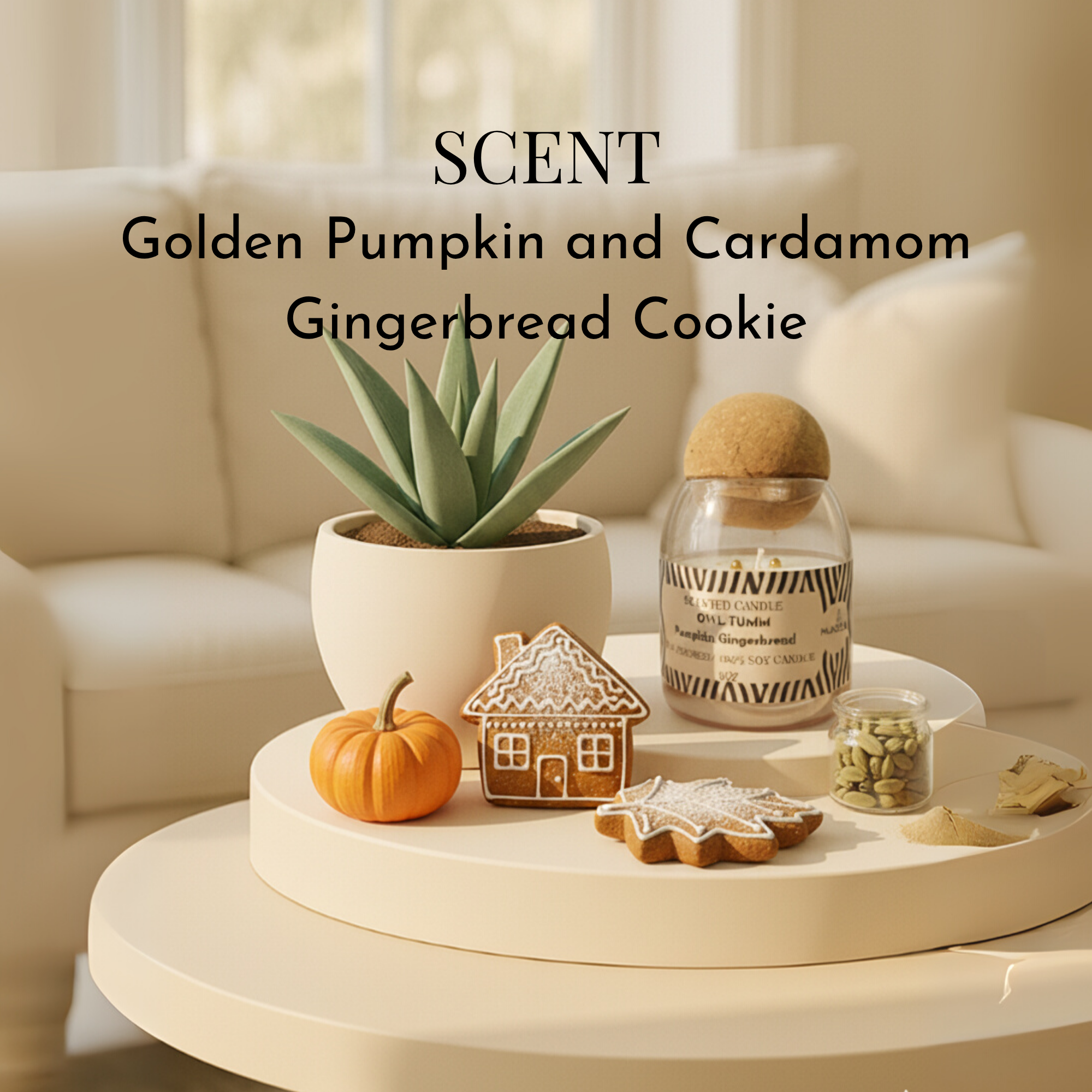 OWL-TUMM Soy Candle – Pumpkin Gingerbread | Limited Autumn Edition