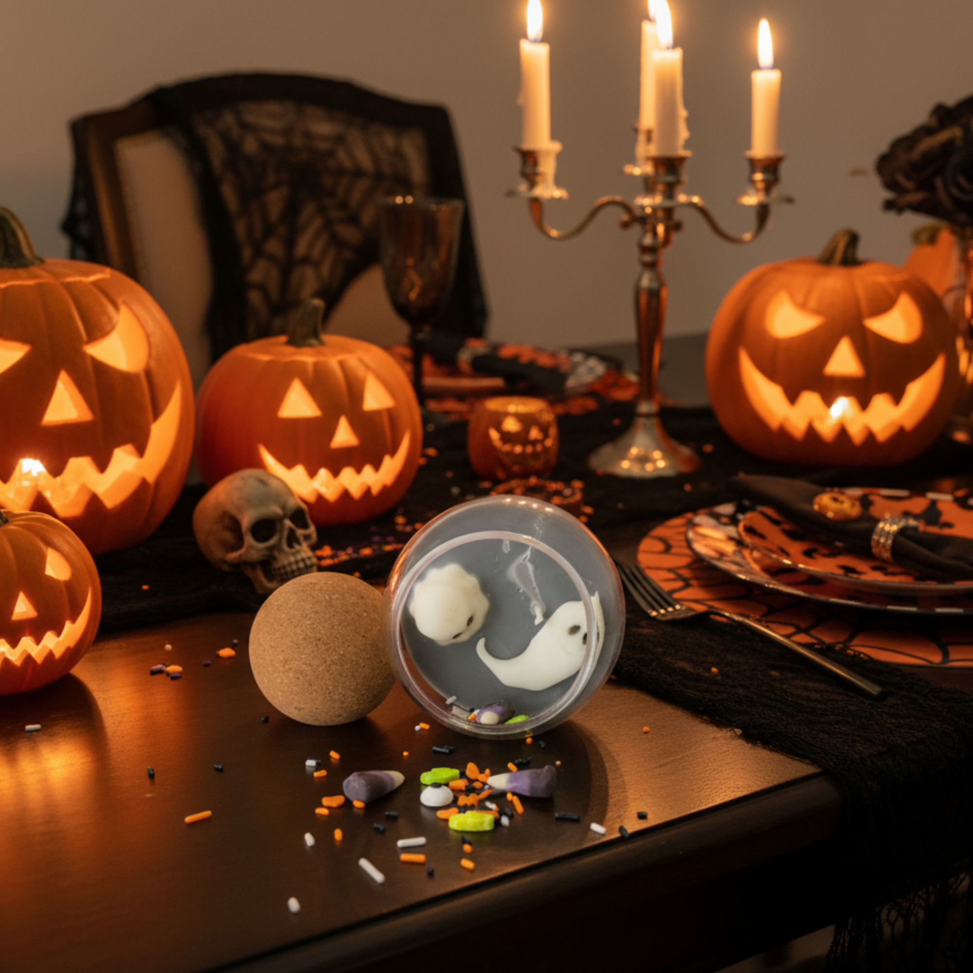 BOOglow Soy Candle – Vanilla & Sandalwood | Limited Halloween Edition